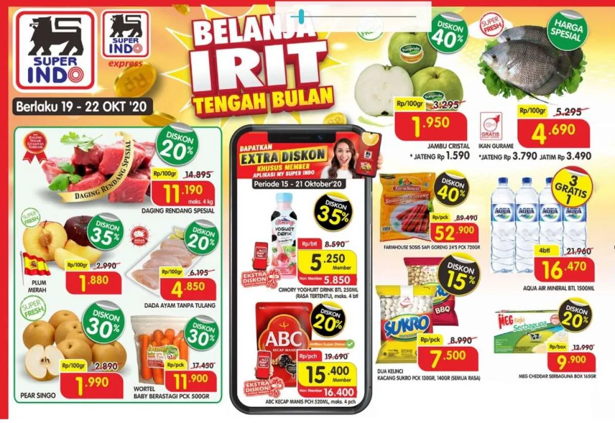 Promo Superindo weekday hari ini 20 Oktober 2020, masih diskonan!