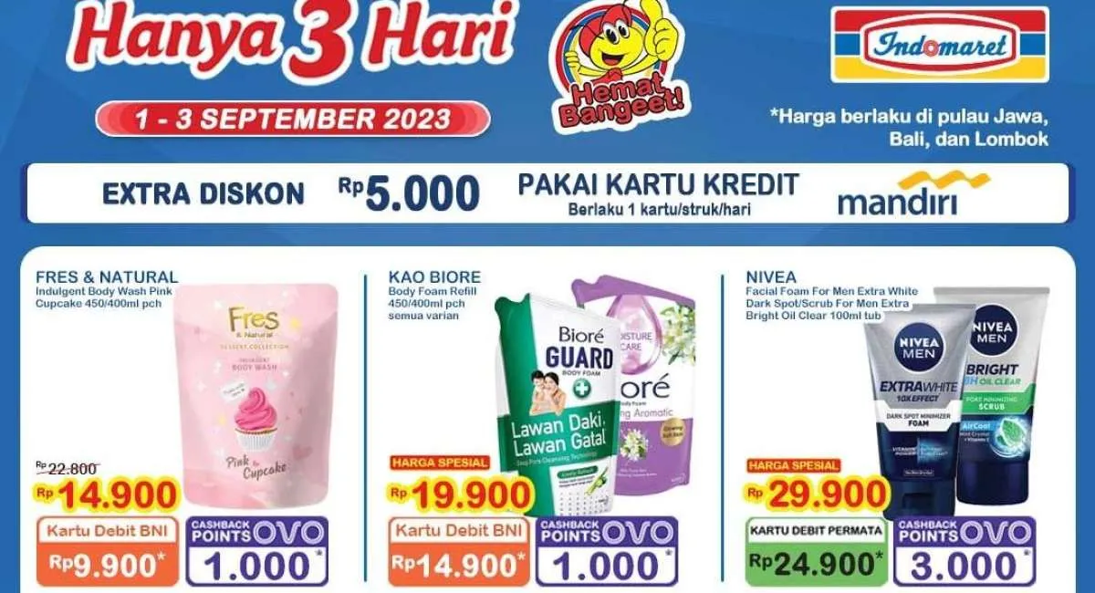 Promo JSM Indomaret Hari Ini Sabtu 2 September 2023, Promo Belanja Hemat Hanya 3 Hari