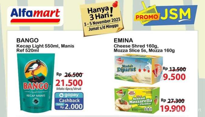 Promo JSM Alfamart sampai 5 November 2023, Ada Penawaran Beli 2 Gratis 1!