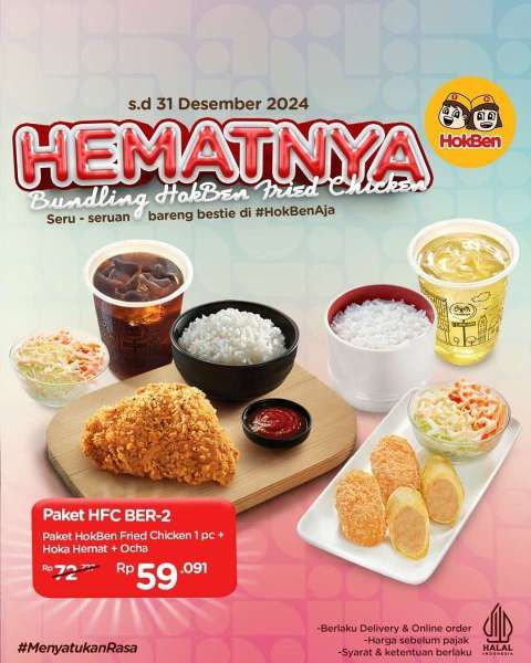 Promo HokBen Bundling Fried Chicken Sampai 31 Desember 2024