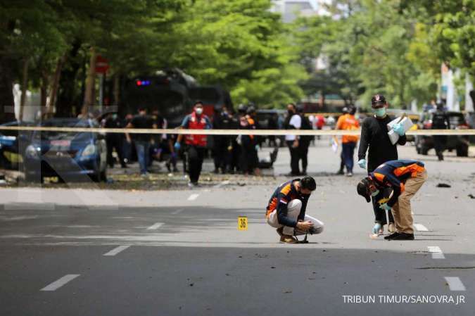 Pascabom bunuh diri, jalan depan Gereja Katedral Makassar masih ditutup