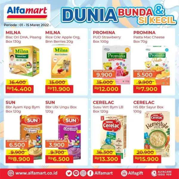 Promo Alfamart Dunia Bunda & Si Kecil Periode 1-15 Maret 2022
