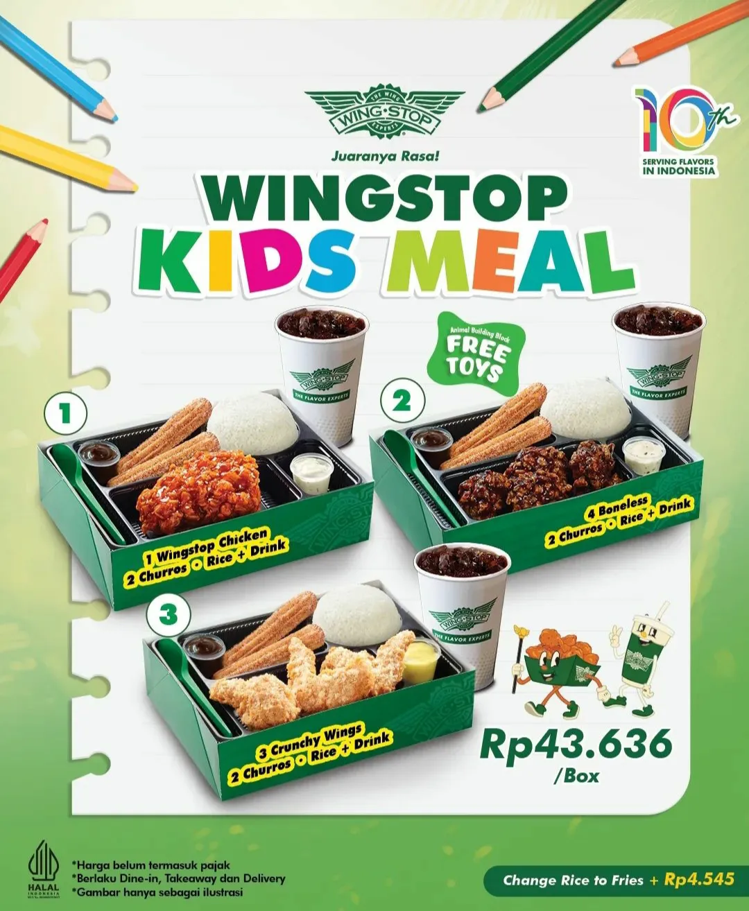 Promo 6.6 Wingstop edisi Juni 2024: Wingstop Kids Meal