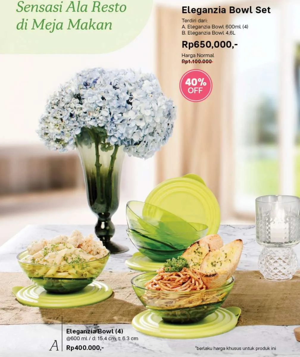 Katalog Tupperware September 2020 beri diskon hingga 40% set mangkok