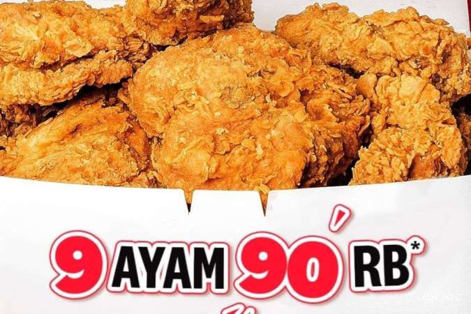 Promo KFC The Best Thursday Kamis 16 November 2023, Beli 9 Ayam Hanya Rp 90.000-an