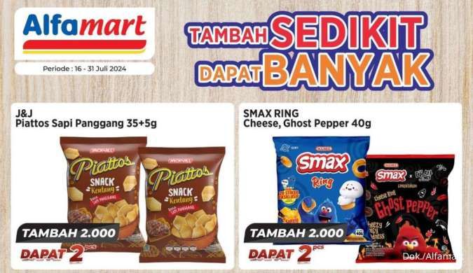 Promo Alfamart 16-31 Juli 2024, Ada Promo Serba Rp 5.000 dan Tambah Rp 2.000 Dapat 2