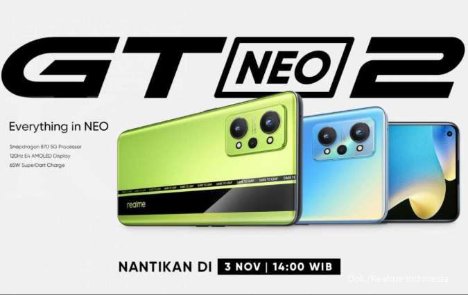 HP Realme GT Neo2 siap rilis di Indonesia, ini bocoran harga dan spesifikasinya