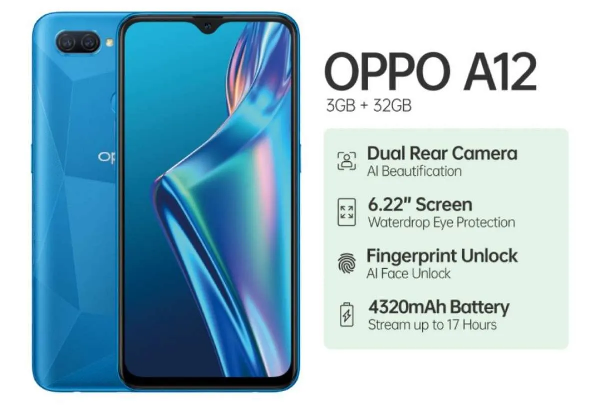 Murah! Harga HP OPPO A12 terbaru semua versi cuma Rp 1 jutaan
