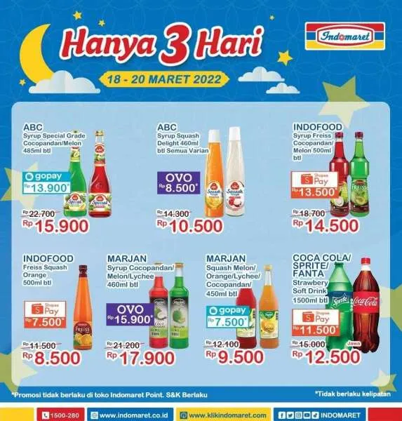 Promo Indomaret Hanya 3 Hari Periode 18-20 Maret 2022