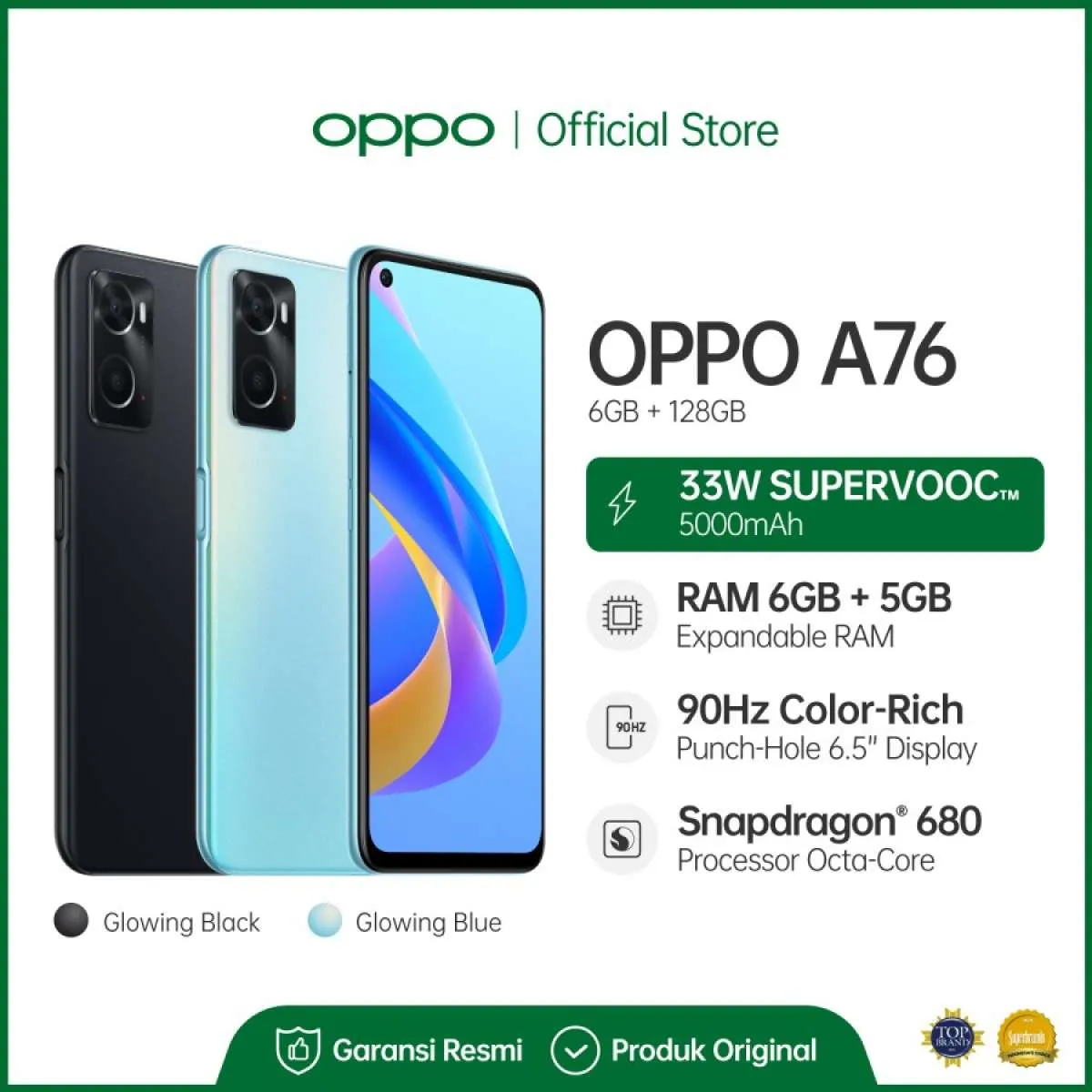 Harga HP OPPO A76 dan Spesifikasinya, per Oktober 2022