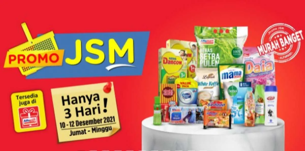 Promo JSM Alfamart 10-12 Desember 2021 untuk potongan harga di Jumat, Sabtu & Minggu