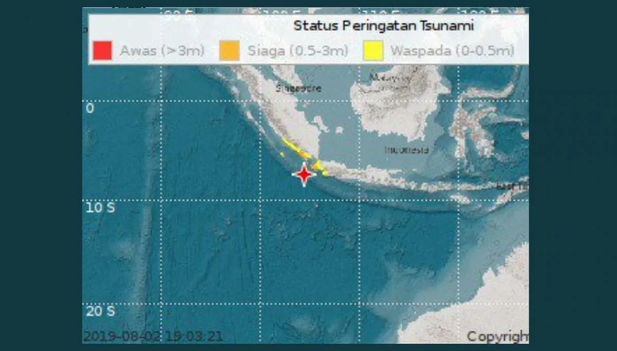 (BREAKING NEWS) Gempa magnitudo 7,4 mengguncang Banten, berpotensi tsunami