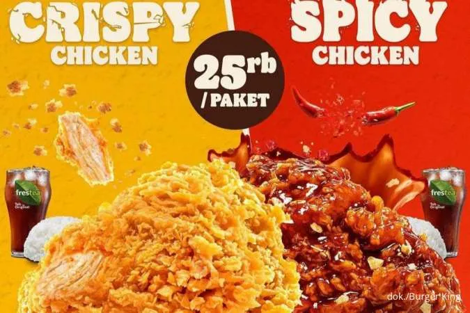 Promo Burger King Terbaru, Bayar Rp 25.000 Dapat Rasa Baru Crispy dan Spicy Chicken