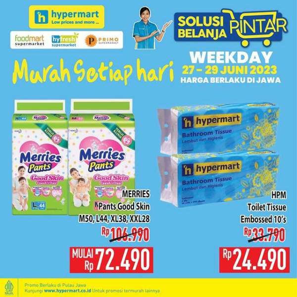 Promo Hypermart Hyper Diskon Weekday Periode 27-29 Juni 2023