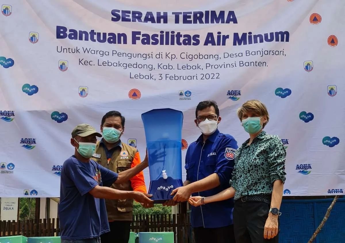 Danone-AQUA Gandeng Nazava Beri Bantuan Fasilitas Air Minum di Banten