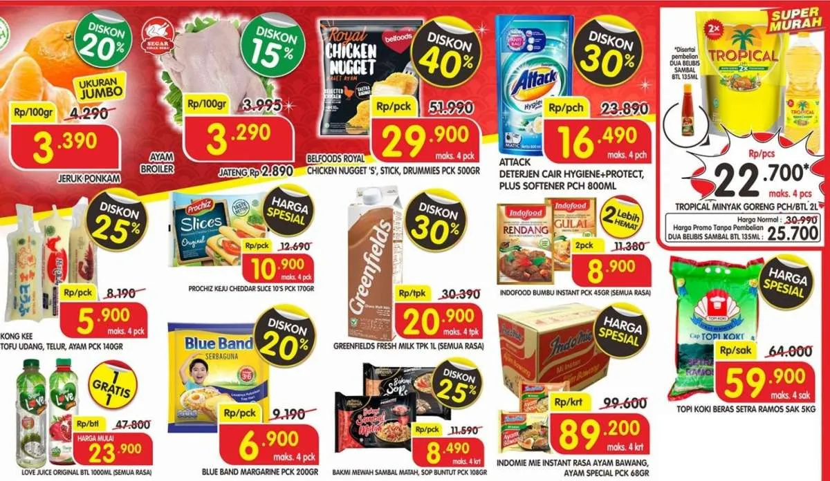 Promo Superindo Imlek Bawa Untung diskon akhir pekan, 5-7 Februari 2021!