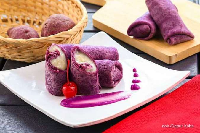 Resep Dadar Ubi Ungu Isi Vla, si Camilan Manis Nan Cantik untuk Pengganjal Perutmu