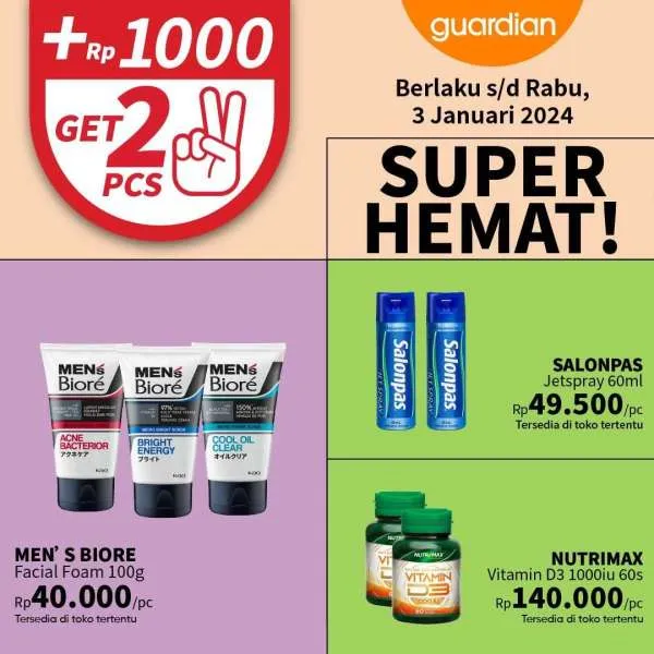Promo Guardian Super Hemat Periode 21 Desember 2023-3 Januari 2024