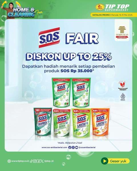 Promo Tip Top Supermarket 16-31 Mei 2025 Spesial Home and Cleaning