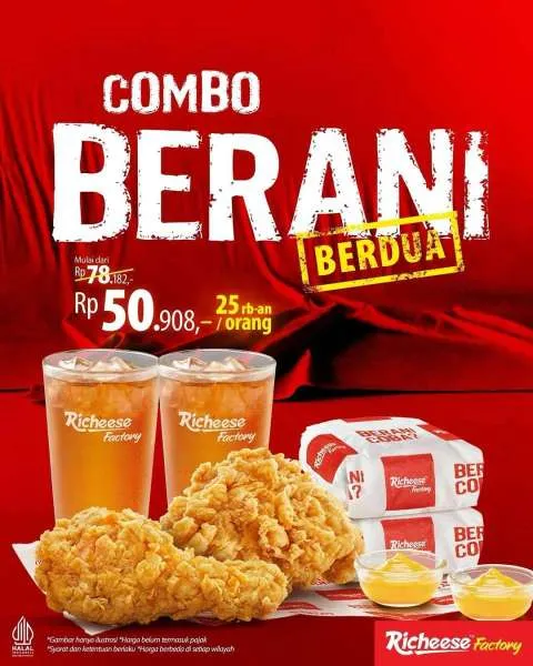 Promo Richeese Factory Combo Berani Berdua
