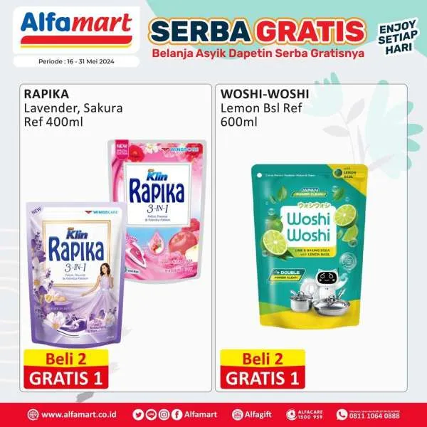 Promo Alfamart Serba Gratis Periode 16-31 Mei 2024