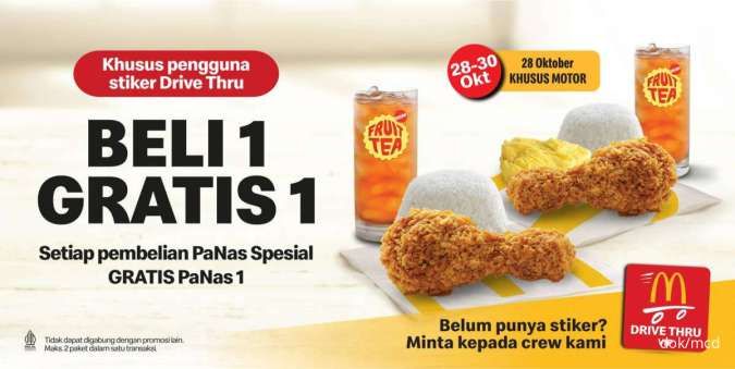 Promo McD Beli 1 Gratis 1 PaNas Spesial & PaNas 1 Edisi 28-30 Oktober 2024