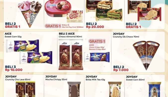 Promo Alfamart Carnaval Ice Cream 1-15 Juni 2024, Es Krim Wall's Beli 1 Gratis 1