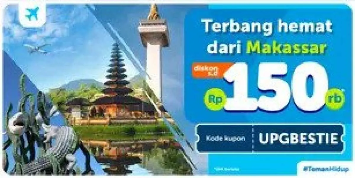 Promo Spesial Traveloka ke Makassar, Diskon Tiket Pesawat Rp 150.000 Pakai Kode Ini