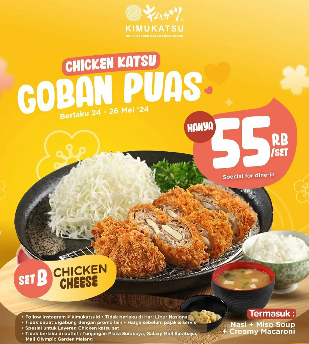 Promo Kimukatsu Goban Puas isi Chicken Katsu Set