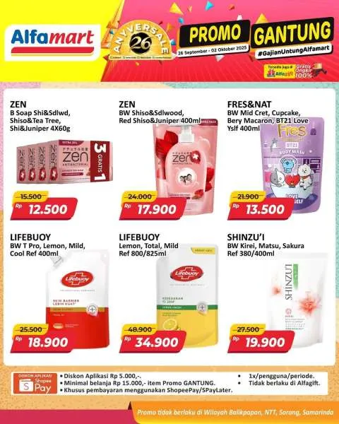 Promo Alfamart Gantung Periode 26 September-2 Oktober 2025