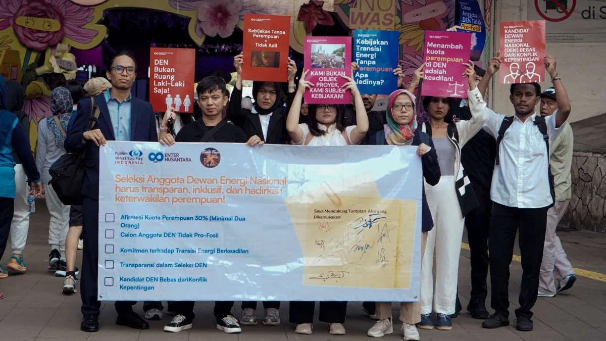 Peserta Aksi Damai Kawal Seleksi Dewan Energi Nasional, Serukan 5 Tuntutan