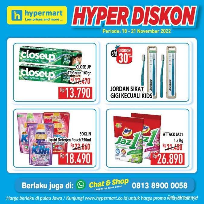 Harga Promo JSM Hypermart Hari Ini 19 November 2022, Promo Hyper Diskon Weekend 
