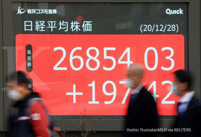 Bursa Asia kompak menguat pada Senin (15/3) didorong paket stimulus AS