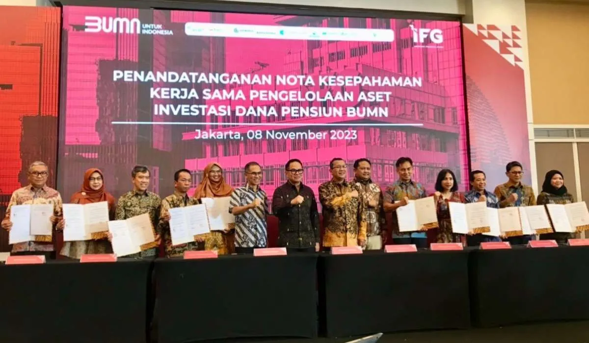 IFG Teken MoU Pengelolaan Dana Investasi Bersama dengan 10 BUMN Pendiri Dana Pensiun