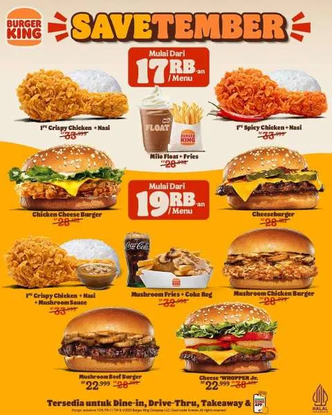 Promo Burger King Savetember Selama September 2025
