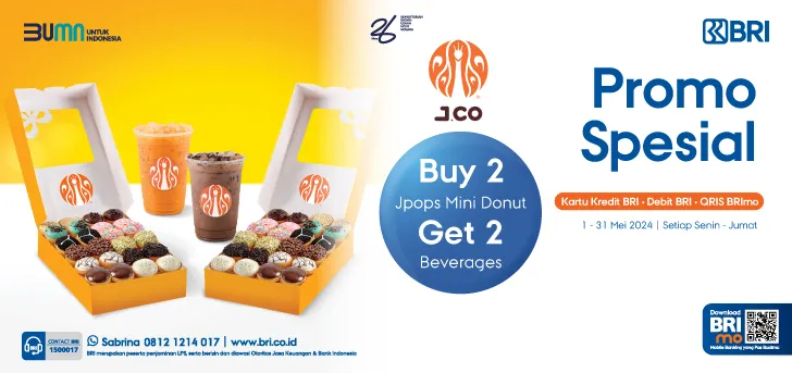 Promo Spesial BRI x JCO: Buy 2 Get 2