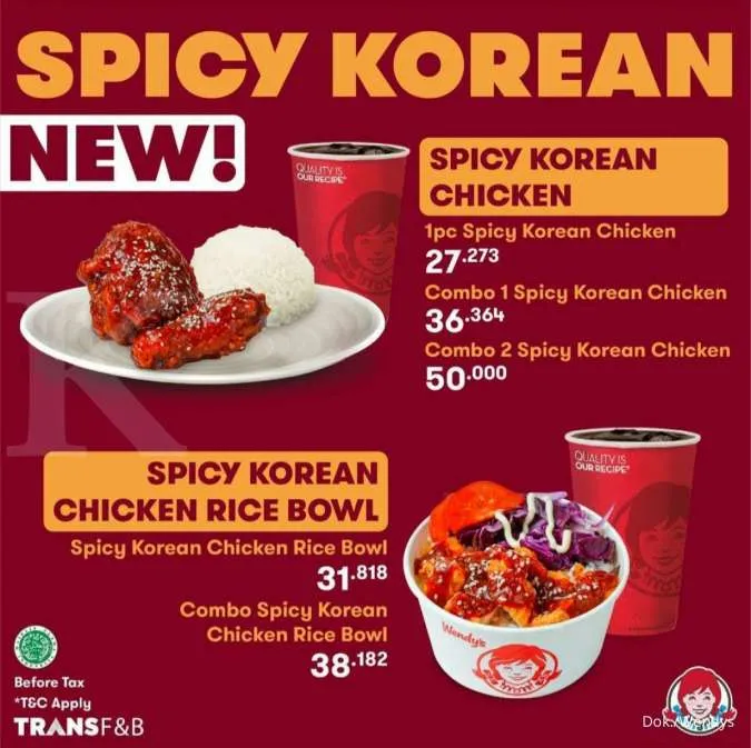 Promo Wendys Spicy Korean