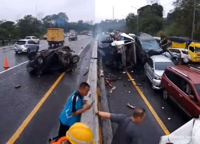 UPDATE Korban Kecelakaan Beruntun di Tol Cipularang: 1 Orang Meninggal, 22 Luka