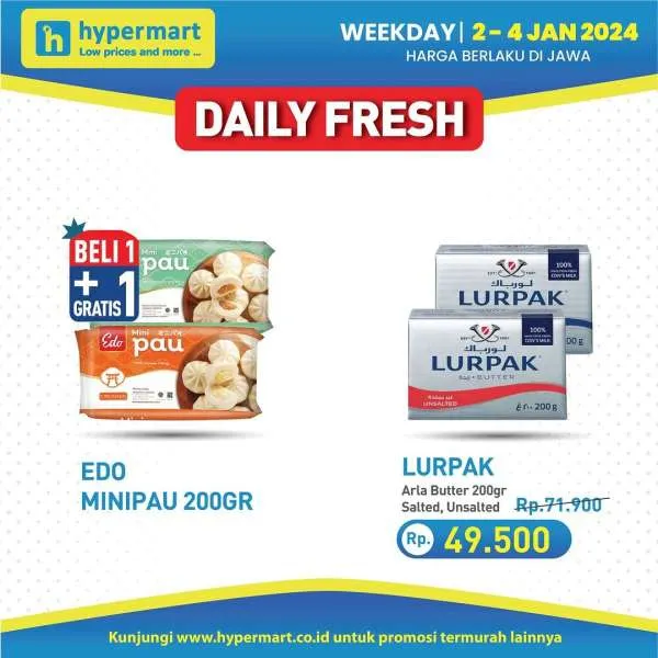 Promo Hypermart Hyper Diskon Weekday Periode 2-4 Januari 2023