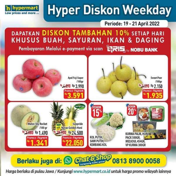 Promo Hypermart 19-21 April 2022, Hyper Diskon Weekday Terbaru