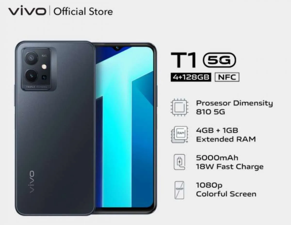Daftar Harga HP Vivo T1 5G di Juli 2022 dan Spesifikasinya, Kini Tersedia Tiga Varian