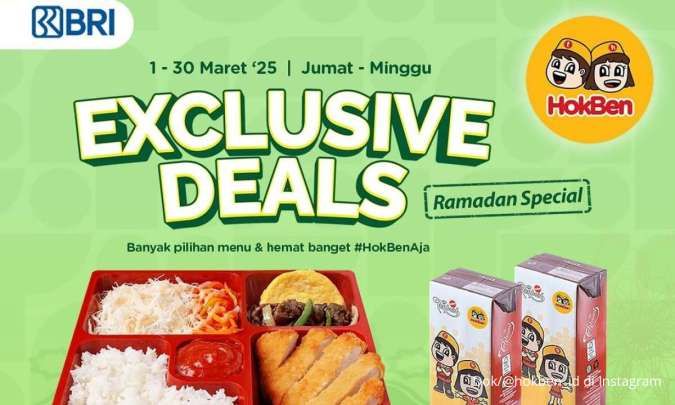 Promo HokBen Spesial Ramadan dengan BRI, BNI dan Mandiri di Bulan Maret 2025 