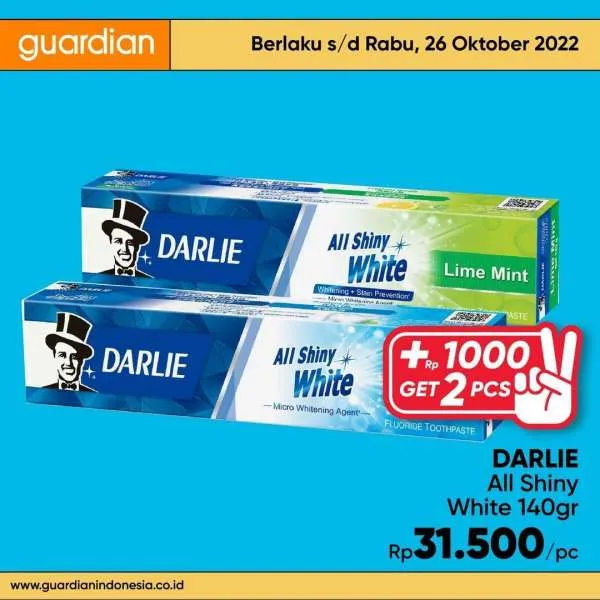 Promo Guardian +1000 Get 2 Pcs Periode 20-26 Oktober 2022