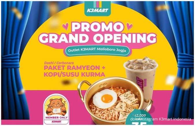 Promo Grand Opening K3mart Malioboro Yogyakarta, Paket Ramyeon Diskon Spesial