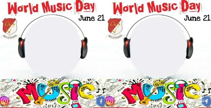 Kumpulan Twibbon Hari Musik Sedunia 2024 yang Menarik dan Terbaru, Simpan Bingkainya