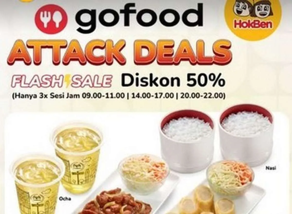 Promo HokBen Hari Ini 30 Oktober 2025, Flash Sale Diskon 50% di Gofood