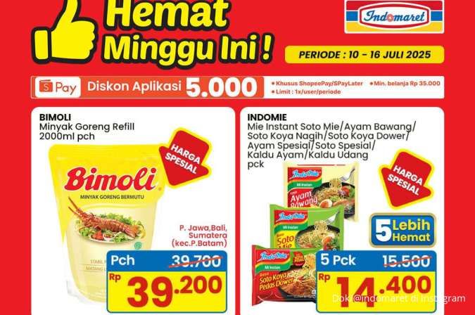 Promo Indomaret 10-16 Juli 2025, Minyak Goreng Bimoli & Indomie Harga Spesial