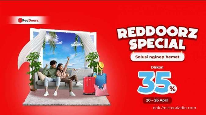 Promo RedDoorz Spesial di Mister Aladin, Diskon 35% Periode 20 - 26 April 2022
