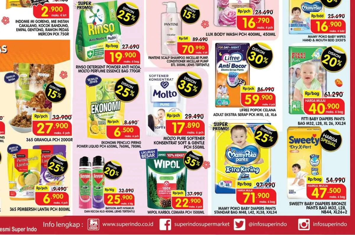 Promo Superindo Weekday 15 Januari 2025, Deterjen Rinso Diskon 25% Berakhir Besok