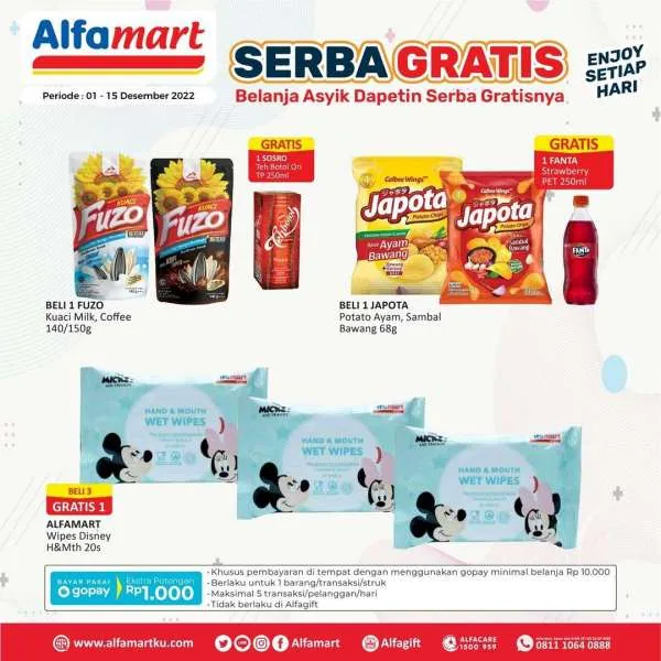 Promo Alfamart Serba Gratis Periode 1-15 Desember 2022